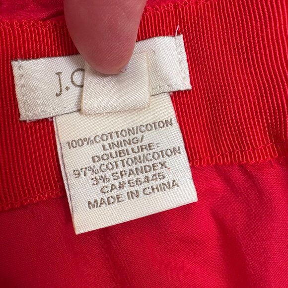 J. Crew No. 2 Eyelet Pencil Skirt in Red Chili, Size 4 - Picture 10 of 12